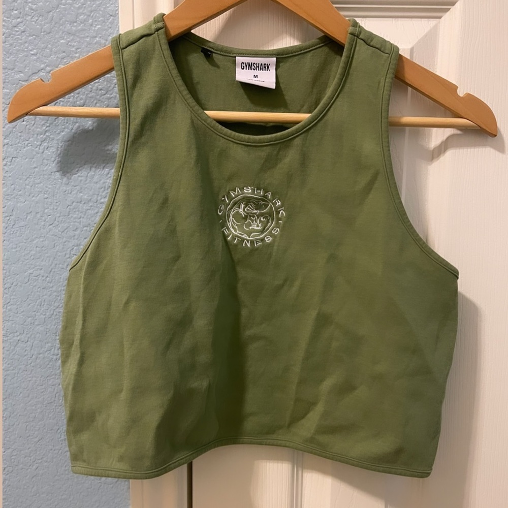 Gymshark Crop Top - Military Green
